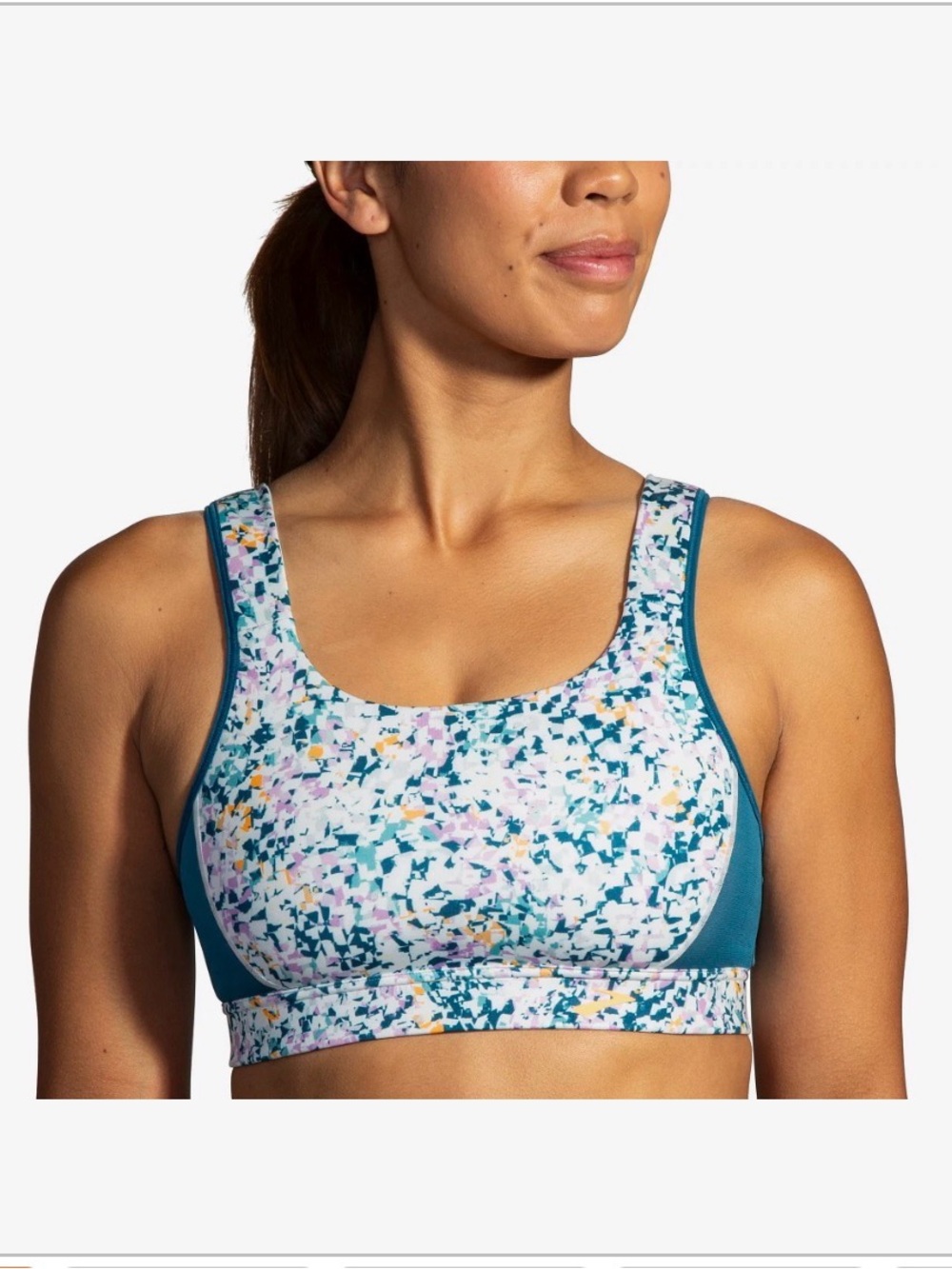BROOKS Women’s CONVERTIBLE SPORTS BRA 2.0 Size 38C speedwork Color Blue White